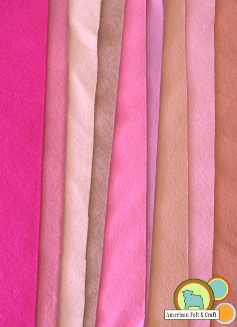 Pink Wool Felt from American Felt and Craft