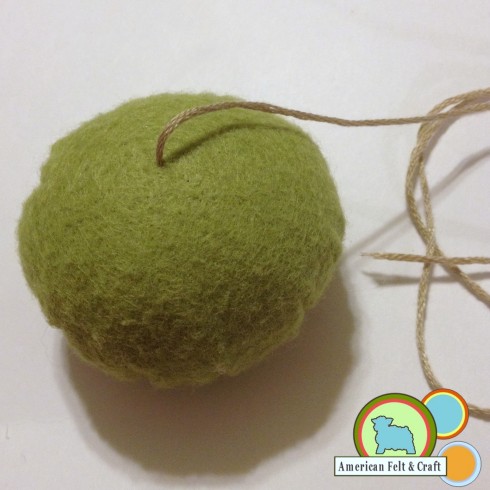 Section out the felt ball - American Felt and Craft Domestic Bliss week pincushion