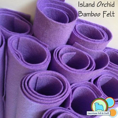 Island Orchid Bamboo felt fabric