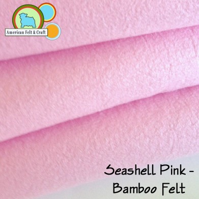 Seashell Pink bamboo felt fabric from American Felt and Craft