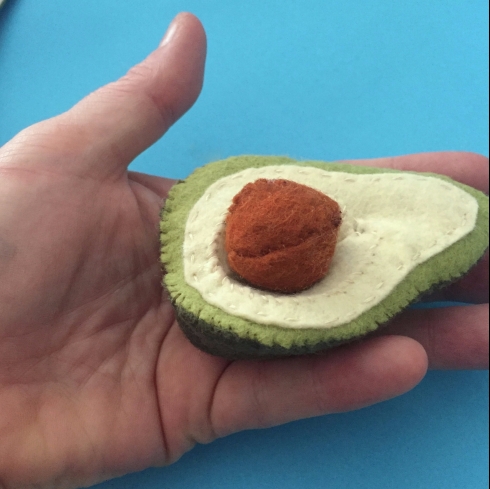 Felt avocado pattern - felt food